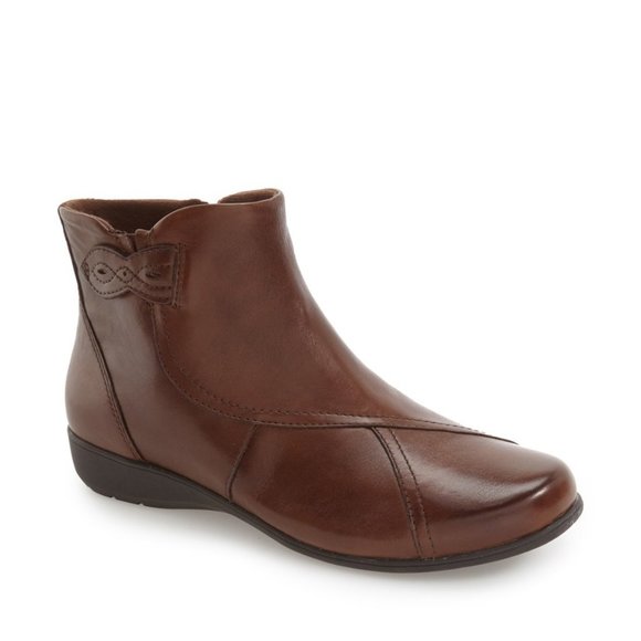 Aravon Shoes - ARAVON New ANSTICE Comfort Wedge Leather Boot Womens 10~12 WIDE Bootie NIB BROWN